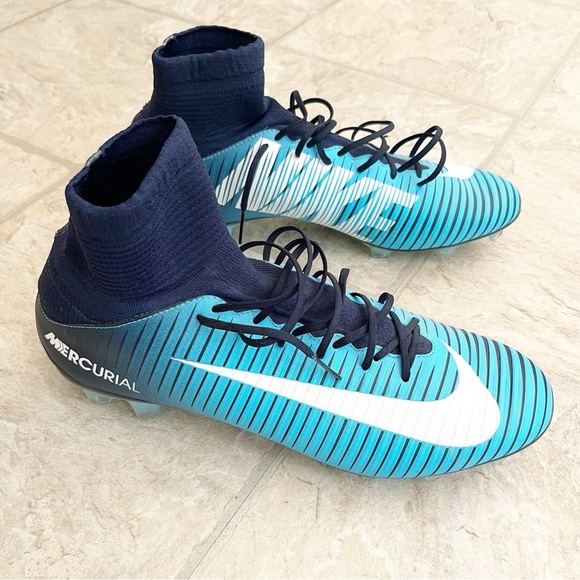 Nike Mercurial Veloce FG 831961-404 Soccer Cleats Gamma Ice Pack Blue Size 11 - Picture 1 of 11